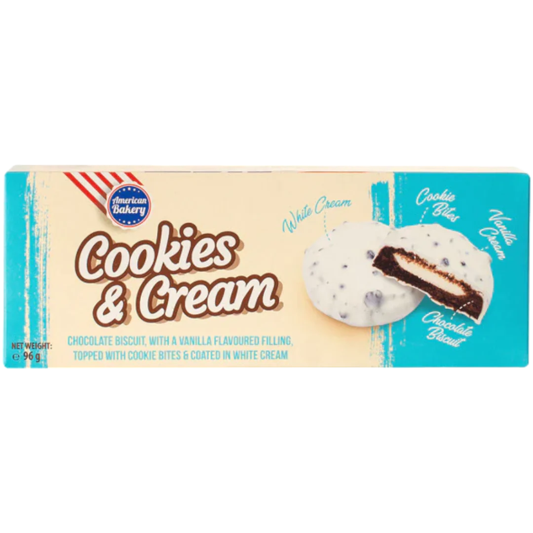 American Bakery Coated Cookies & Cream Cookies- 3.38oz (96g)