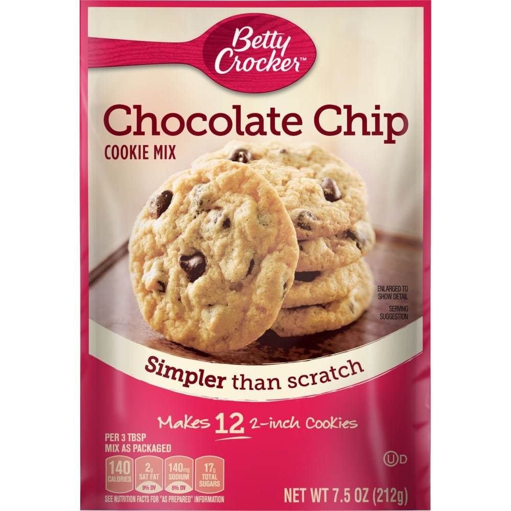 Betty Crocker Snack Size Chocolate Chip Cookie Mix - 7.5oz (212g)