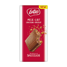 Lotus Biscoff Milk Chocolate Bar with Biscoff Biscuit Pieces  180g