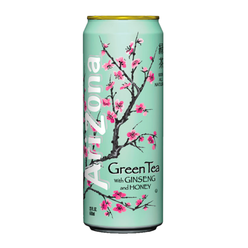 AriZona Green Tea with Ginseng and Honey Slim Can (340ml) - New