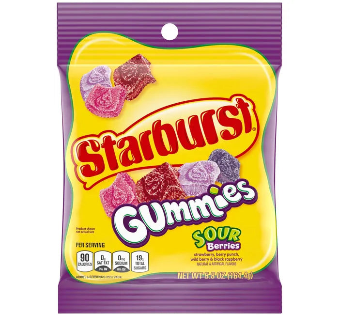 Starburst Duos Sour Berries Gummies 5.8oz/164g