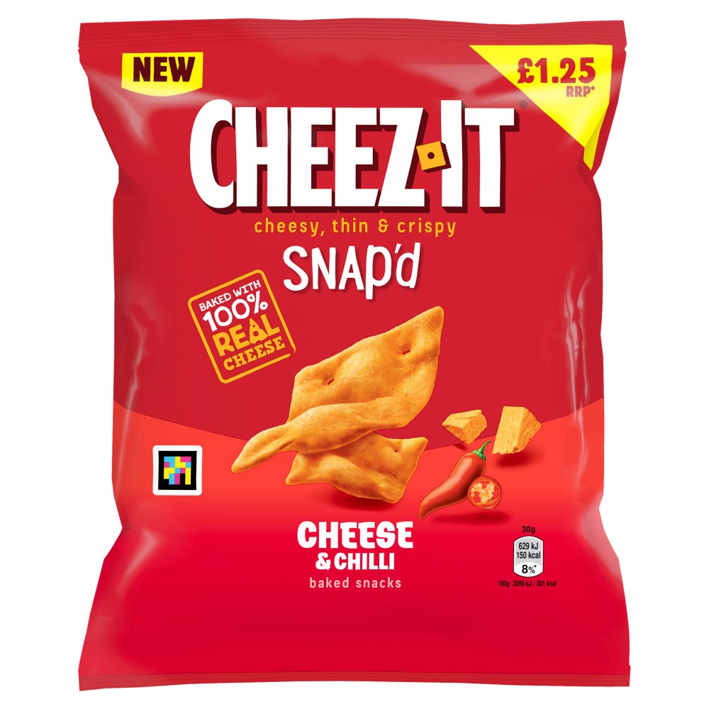 Cheez-It Cheese & Chilli Thin & Crispy Baked Snacks 65g PMP £1.25