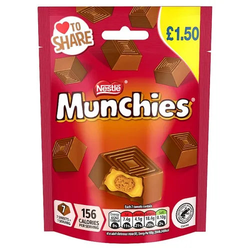 Munchies Milk Chocolate Sharing Bag PM £1.50 81g