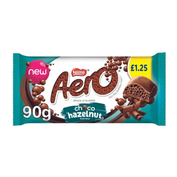 Aero Hazelnut Chocolate Sharing Bar 90g