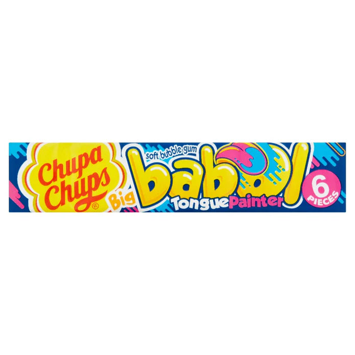 Chupa Chups Big Babol Blue Raspberry Flavour Soft Bubble Gum 6 Pieces