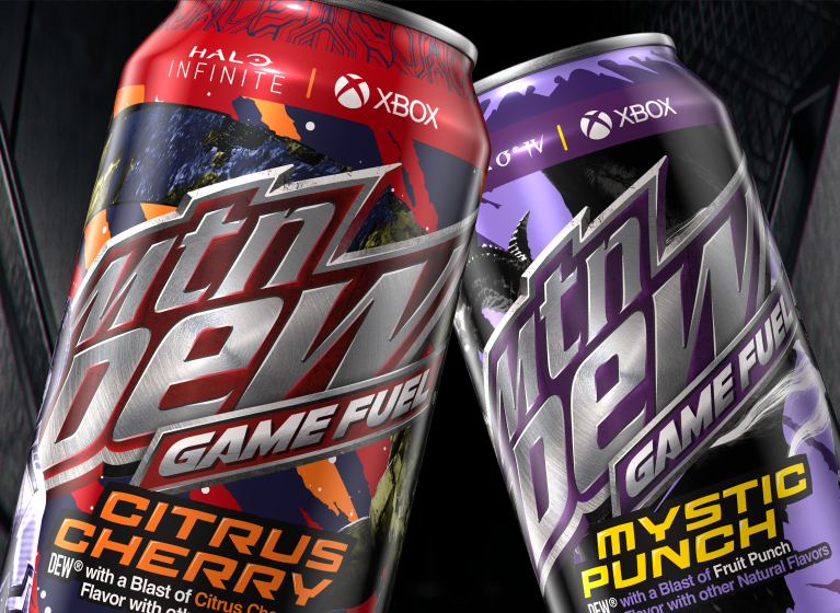 Mountain Dew Game Fuel Citrus Cherry & Mystic Punch (355ml) - 2 cans