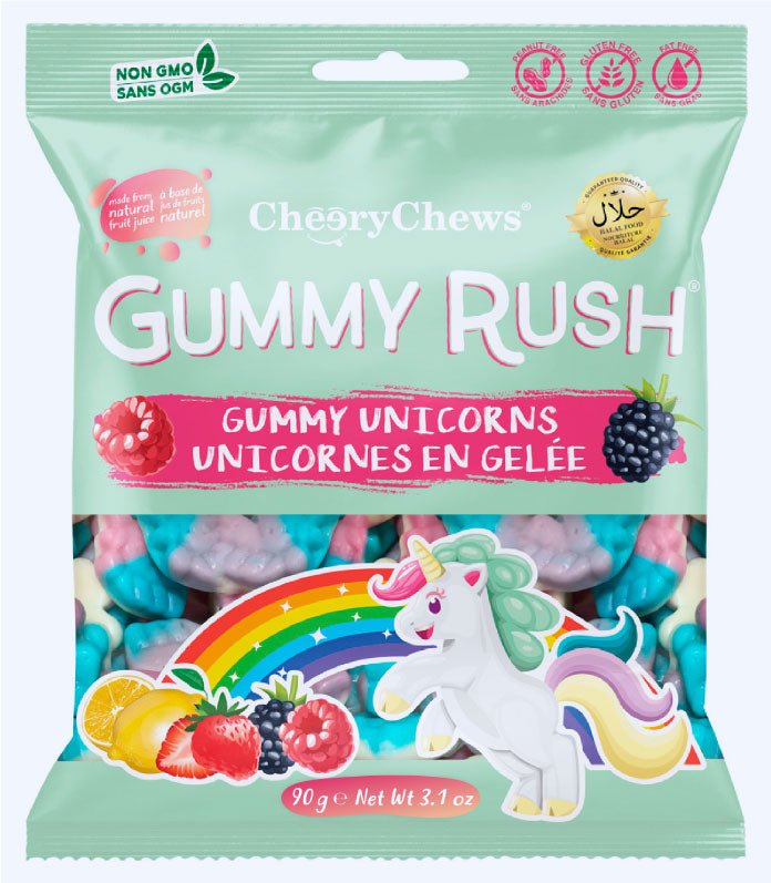 Cheery Chews Gummy Rush Gummy Unicorn (Canada) 90g - Halal