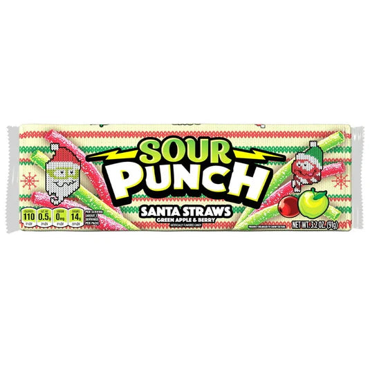 Sour Punch Santa Straws