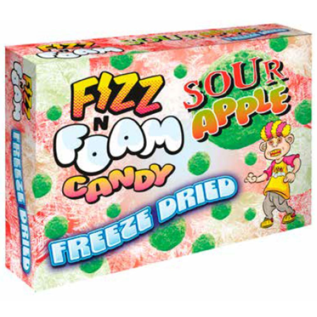 Fizz N Foam Sour Apple Freeze Dried 40g