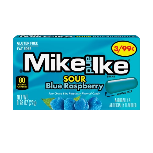 Mike and Ike Sour Blue Raspberry 25c