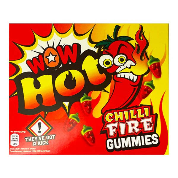 Wow Hot Chilli Fire Gummies Theatre Box 150g