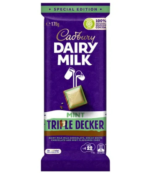 Cadbury Dairy Milk Mint Triple Decker 178g