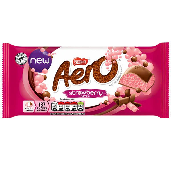 Aero Strawberry Chocolate Sharing Bar 90g