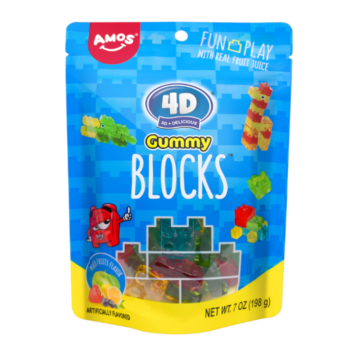 Amos 4D Gummy Blocks - 7oz (198g)