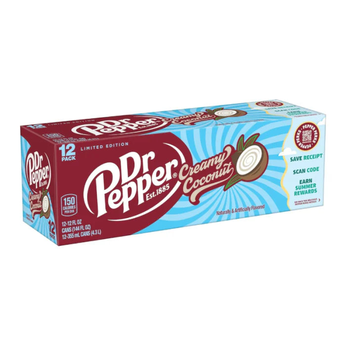 Dr Pepper Creamy Coconut (355ml) Case of 12