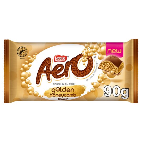 Aero Share A Bubble Golden Honeycomb Chocolate 90G