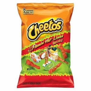 Cheetos Flamin’ Hot Limon Crunchy American Import 56g - Best before 4th July 2023