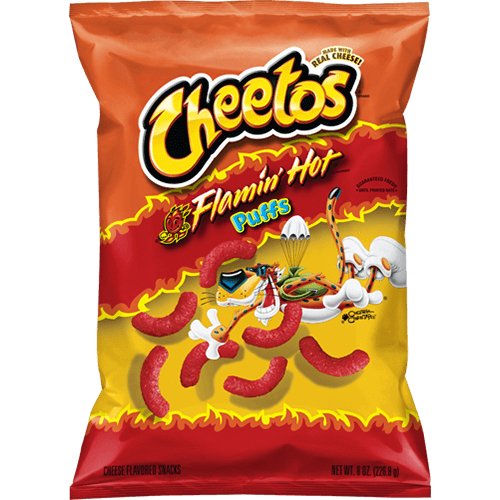 Cheetos Puffs Flamin Hot Cheese Flavored Snacks 38.9g - Best Before 01st August 2023 - (Puffs)