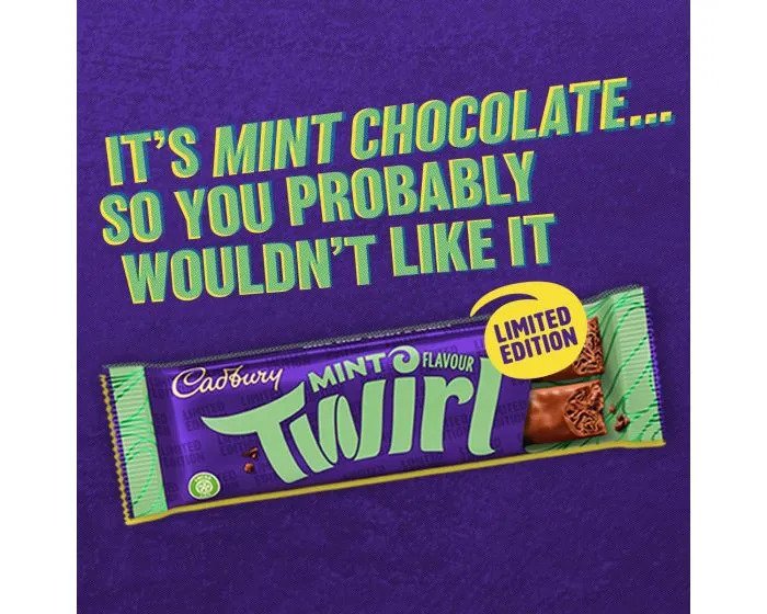 Cadbury Twirl Mint Chocolate Bar 43g