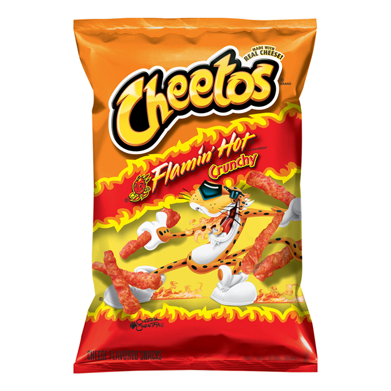 Frito Lay Cheetos Crunchy Flamin' Hot - Large Bag 226g - Best Before Feb 2024
