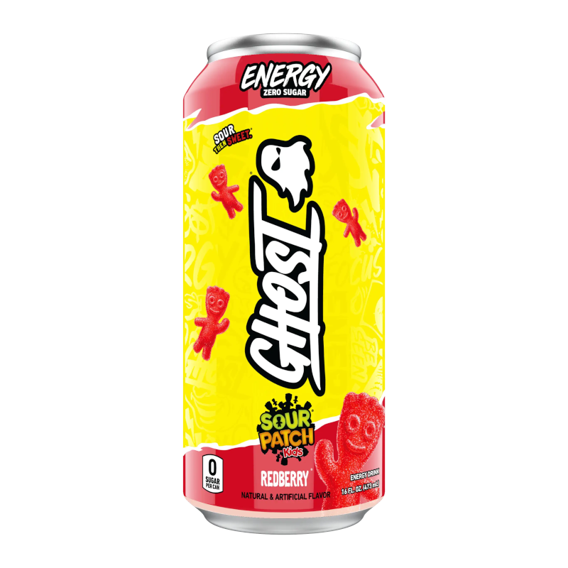Ghost - Sour Patch Kids Redberry Zero Sugar Energy Drink - 16fl.oz (473ml)