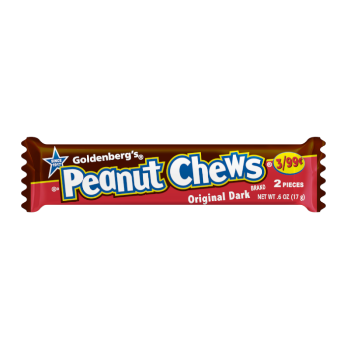 Goldenberg's Dark Chocolate Peanut Chew - 0.6oz (17g) (Dark)