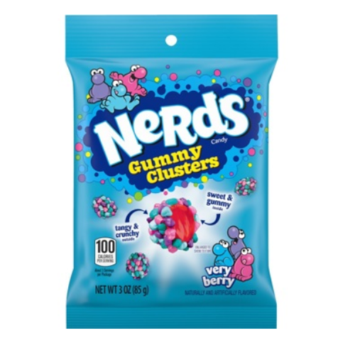 Nerds Gummy Clusters Very Berry 3oz peg bag