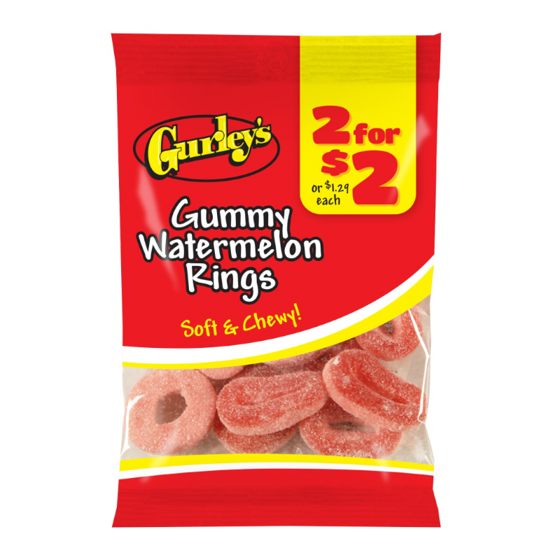 Gurley's Gummy Watermelon Rings - 3oz (85g)