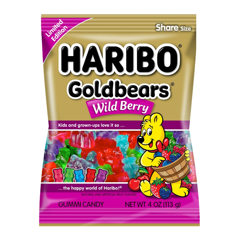 Haribo Gold Bears Wildberry - 4oz (113g)