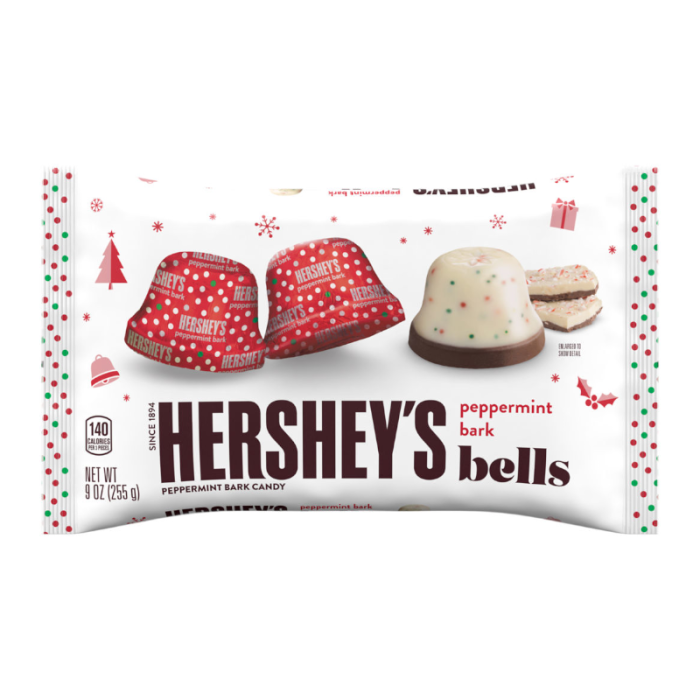 Hershey's Peppermint Bark Bells - 9oz (255g)