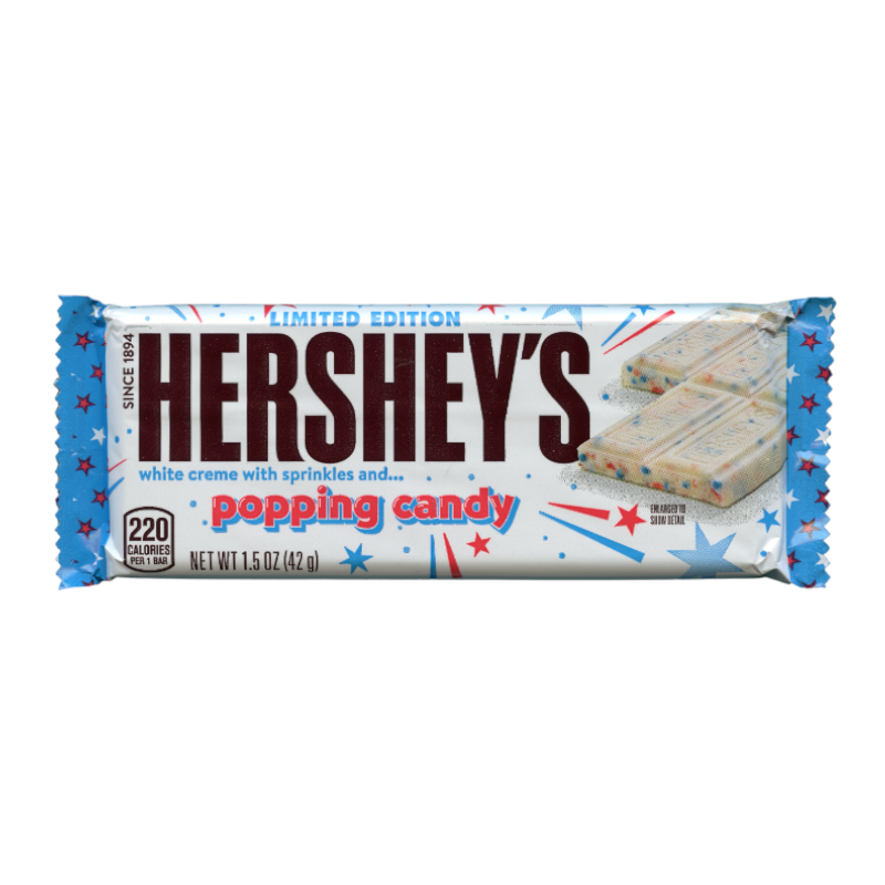 Hershey's White Crème W/ Sprinkles & Popping Candy Bar - 1.5oz (42g)