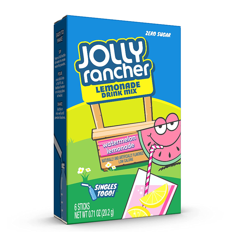 Jolly Rancher Singles To Go Lemonade Drink Mix - Watermelon Lemonade - 0.71oz (20.2g)