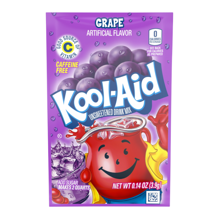 Kool-Aid Grape Drink Mix - 0.14oz (3.9g)