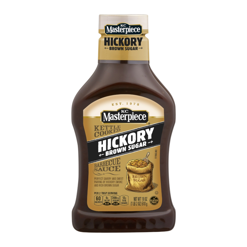 KC Masterpiece Hickory Brown Sugar Barbecue Sauce - 18oz (510g) - Best before 15th November 2023