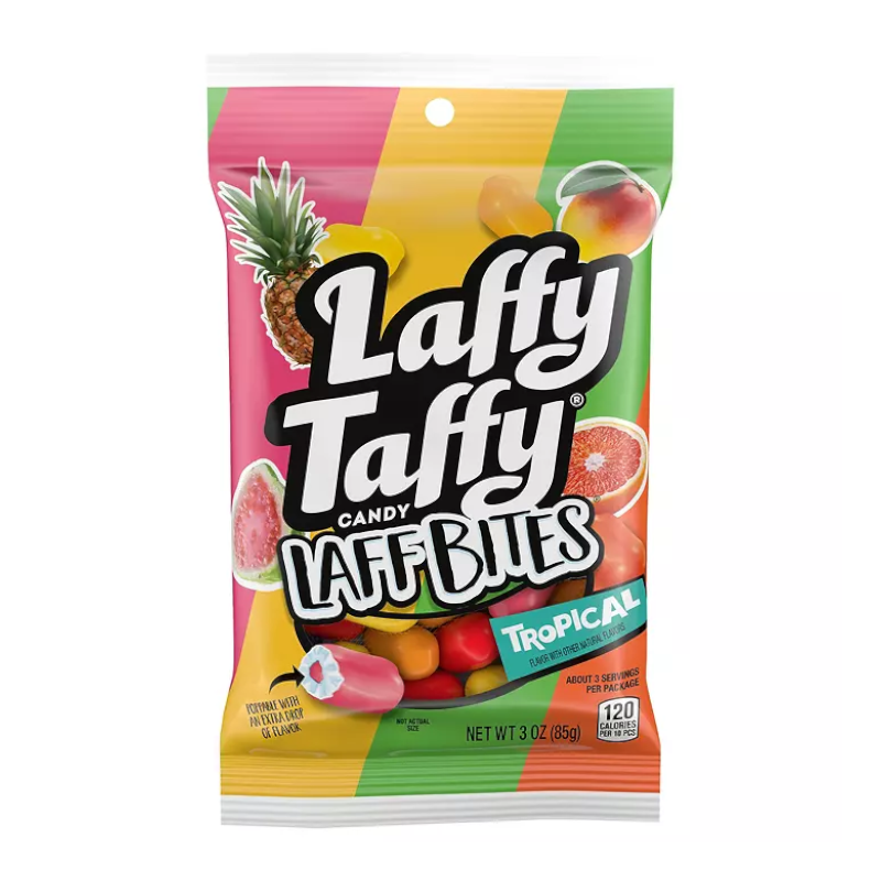 Laffy Taffy Laff Bites Tropical Peg Bag 3oz (85g)  - Tropical