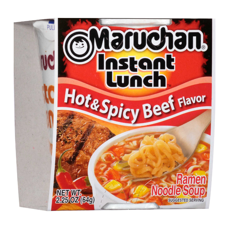 Maruchan - Hot & Spicy Beef Flavor Instant Lunch Ramen Noodles - 2.25oz (64g)