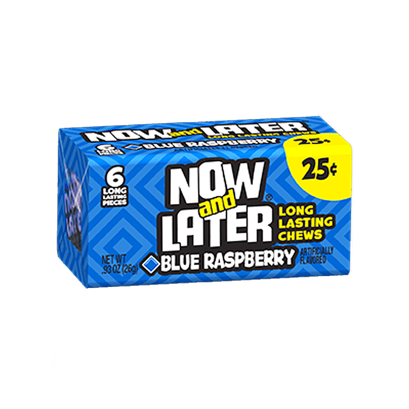 Now & Later 6 Piece Blue Raspberry Candy 0.93oz (26g)