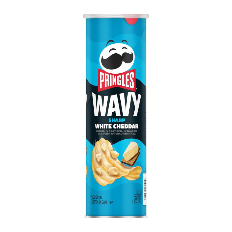 Pringles Wavy Sharp White Cheddar - 4.8oz (137g)