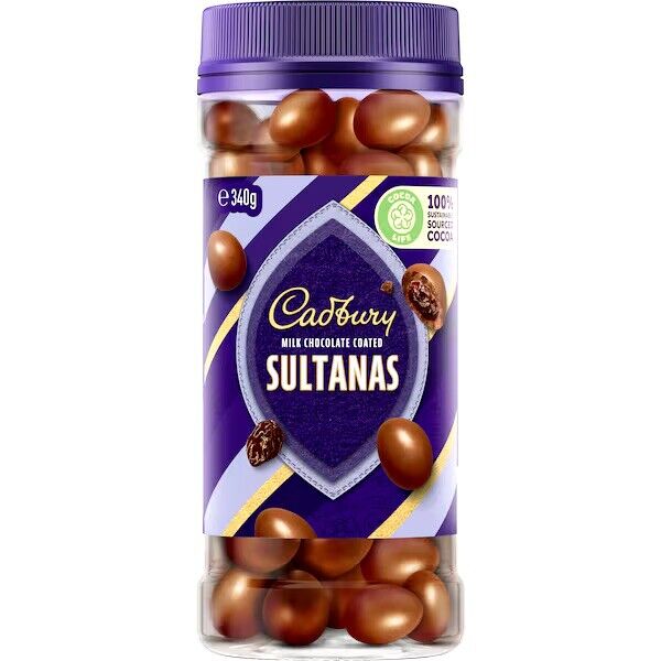 Cadbury Milk Chocolate Coated Sultanas 340g - Australia