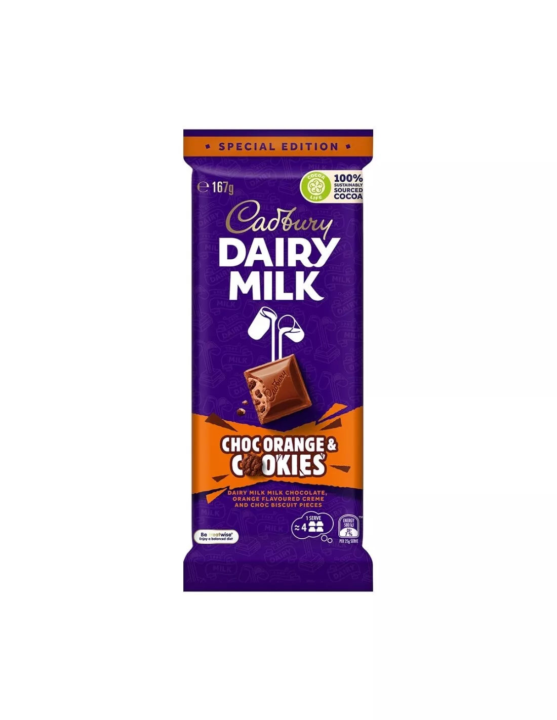 Cadbury Dairy Milk Chocolate Orange & Cookies 167g