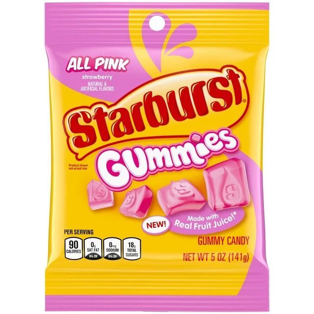 Starburst Gummies All Pink 5oz/141g