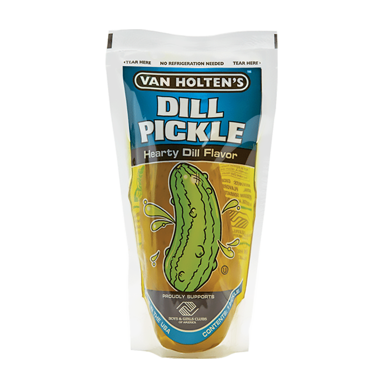 Van Holten's -  Jumbo Dill Pickle In-a-Pouch - Hearty Dill Flavour