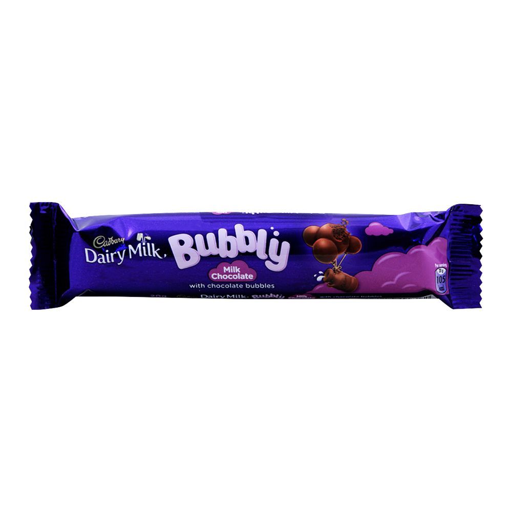 Cadbury Dairy Milk Bubbly Milk Chocolate Bar 28g (Dubai Import)