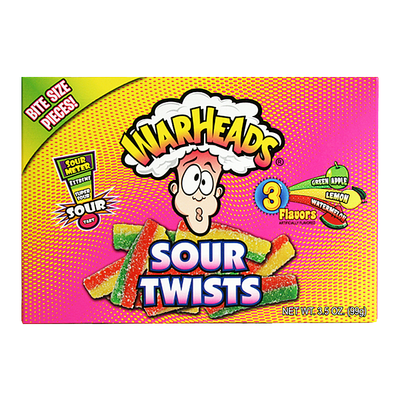 Warheads - Sour Twists Theatre Box 3.5oz (99g)