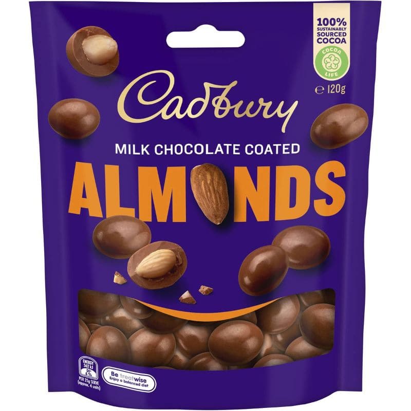 Cadbury Milk Chocolate Coated Almonds (120g) (Australia)