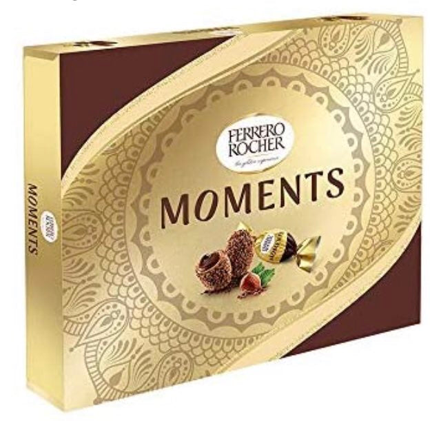Ferrero Rocher Moments (12 Chocolate Bons) 69.6g  - India - Best before 5th June 2022