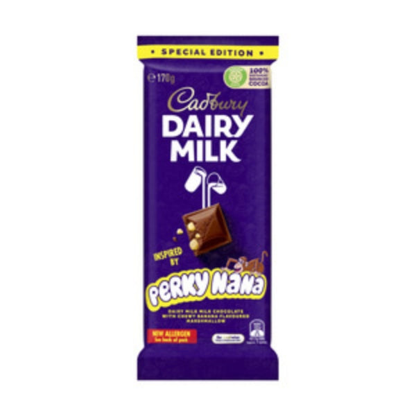 Cadbury Dairy Milk Perky Nana Chocolate Block (170g) - (Australia)