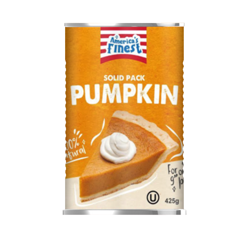 America's Finest 100% Natural Solid Pack Pumpkin - 15oz (425g) - New