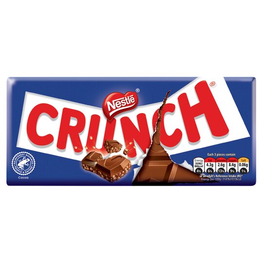 Nestle Crunch Milk Chocolate 100G - £1.25