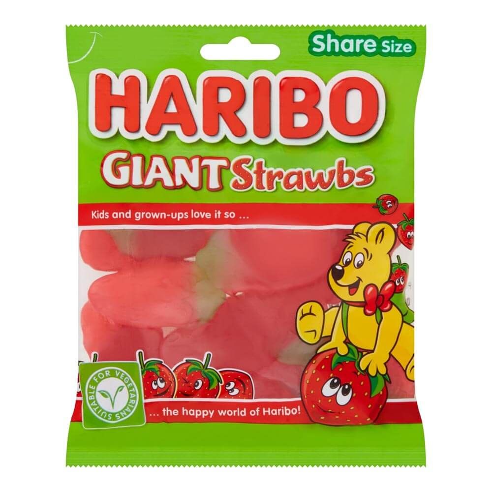 Haribo Giant Strawberrys 160g